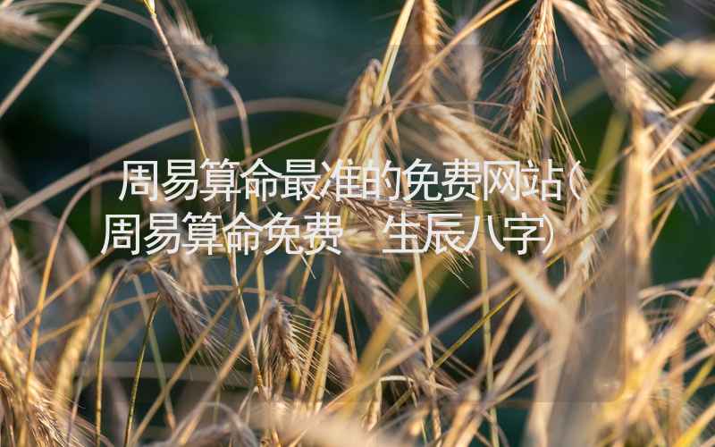 周易算命最准的免费网站(周易算命免费 生辰八字)